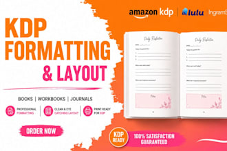 format manuscript fix KDP error design canva workbook journal convert epub print