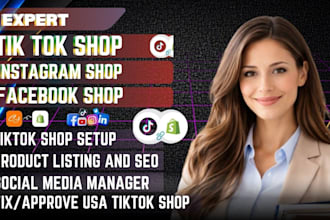 manage tiktok shop setup tik tok dropshipping facebook shop instagram shop