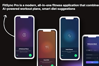 craft a live, modern fitness app design with ai chat