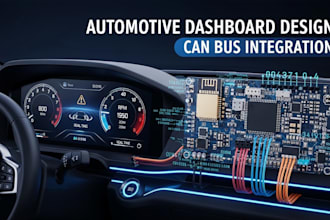 build automotive digital dashboard cluster with can bus communication