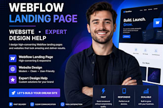 design or develop webflow website, webflow landing page