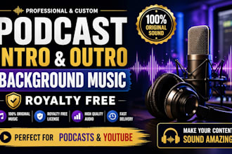 produc background music, podcast intro, outro   youtube music royalty free music