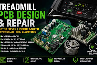 design repair treadmill pcb motor driver incline speed controller gym electronic