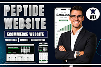 build wix peptide and research product ecommerce  website