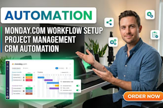 setup monday com workflow project management in monday com CRM automation