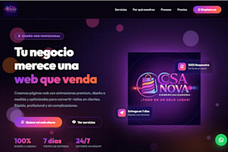 create a professional landing page for your business