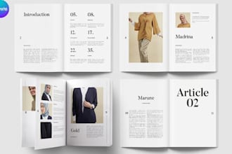design product catalog sheet lookbook for modest eco fashion street active wear