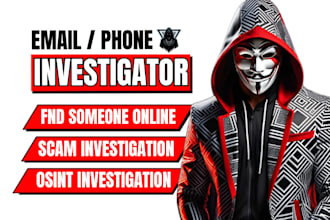 trace and find someone using email or phone number lookup as osint investigator