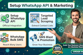 setup whatsapp api,targeted lead scrapping,whatsapp bulk sms,sms blast,promotion