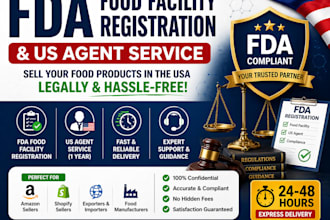 do fda food facility registration and provide US agent service
