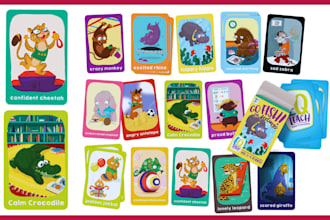 design educational flash cards kids learning cards and school activity card game