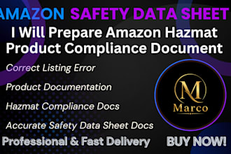 prepare safety data sheet format amazon hazmat product compliance document