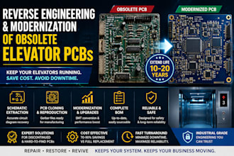 reverse engineer and modernize obsolete elevator pcbs