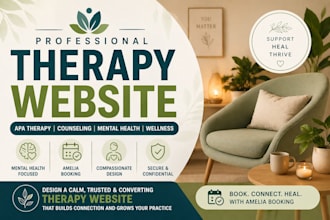 design apa theraphy counseling website mental health wellness amelia booking