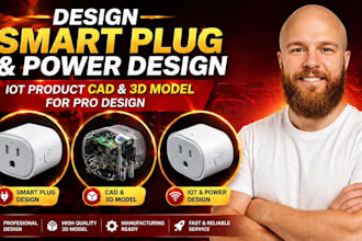 design smart plug and power design iot product cad and 3d model for pro design