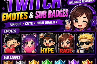 create custom twitch emotes sub badges and animated emotes for streamers