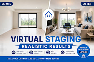 do real estate virtual staging, virtual furniture and virtual renovation service