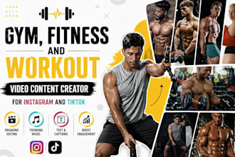 be your gym, fitness and workout video content creator for instagram and tiktok