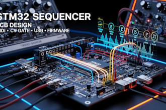 design stm32 mixed signal sequencer pcb with midi, CV gate, usb and firmware