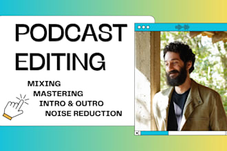 edit, clean and master your podcast episode