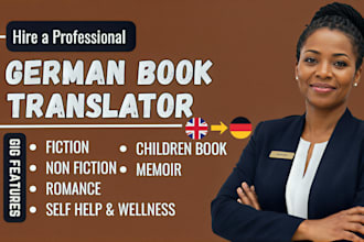 professionally translate your english book into german for amazon KDP publishing
