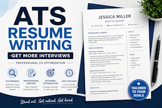 write an ats optimized resume and CV that gets interviews