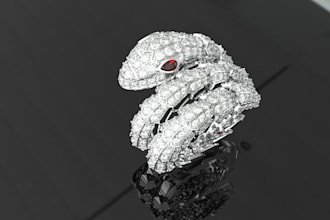 create realistic 3d jewelry design and modeling