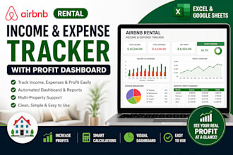 create an airbnb rental income and expense tracker with profit dashboard