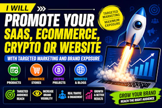 promote your saas ecommerce crypto or website with targeted marketing brand
