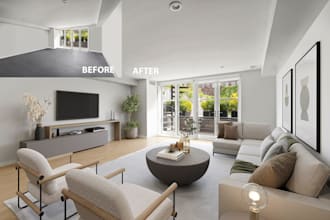 do property virtual staging and virtual renovation for real estate listing
