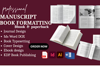 manuscript editing typesetting kindle book layout ebook paperback formatting KDP