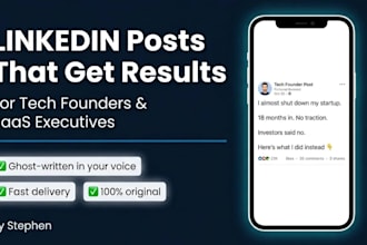 write linkedin posts for tech founders and saas executives