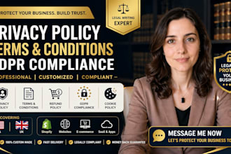 write privacy policy terms and gdpr legal pages for shopify store