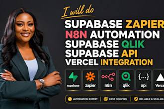 dosupabase zapier n8n automation supabase qlik supabase api vercel integration