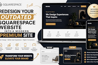 redesign your outdated squarespace website into a modern premium site