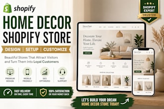 design and set up your home decor shopify store