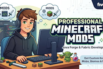 develop custom minecraft mods for forge and fabric