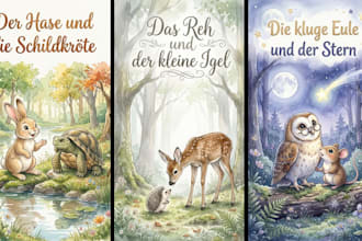 erstelle eine professionelle kinderbuch illustration in aquarell