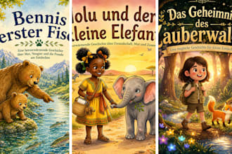 erstelle eine professionelle kinderbuch illustration in aquarell