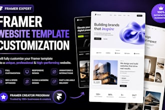 complete framer website template customization