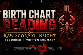read your birth chart with raw scorpio insight
