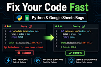 fix your python or google sheets script bug
