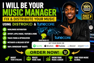 manage and distribute your music on spotify, apple music using distrokid, more