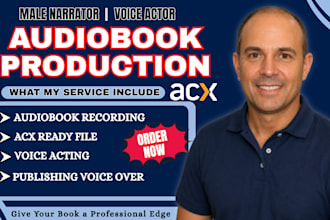 be your audiobook narrator, amazon novel voiceover, acx audiobook in male voice