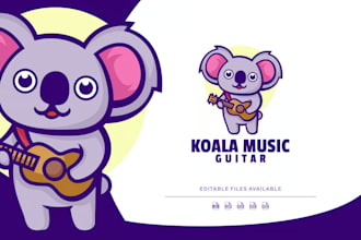 do professional high quality custom koala logo