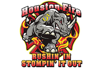 design high quality fire fighter mascot logo with express delivery