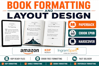 handle  KDP formatting, kindle formatting, ebook formatting, and paperback