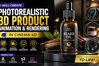 create photorealistic 3d product animation and rendering in cinema 4d