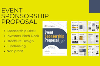 do event sponsorship proposal, fundraising, redesign investor pitch deck