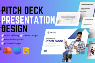 create powerpoint design, investor pitch deck,  template and canva design